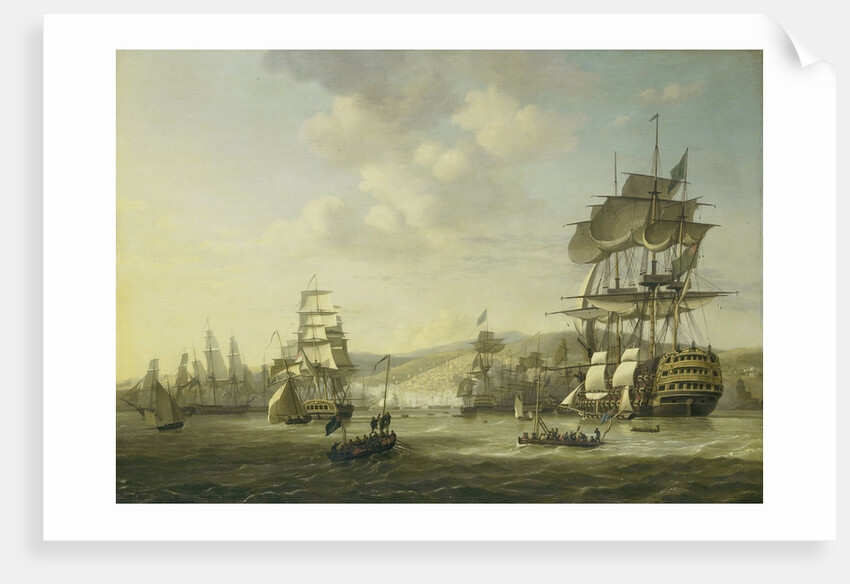 The Anglo-Dutch Fleet in the Bay of Algiers in Support of the Ultimatum for the Release of the White Slaves, 26 August 1816 by Nicolaas Baur