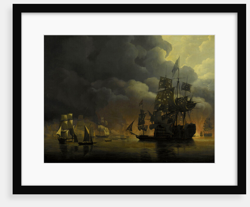 Bombardment of Algiers by the Anglo-Dutch Fleet under Lord Exmouth and Vice-Admiral Jonkheer Theodorus Frederik van Capellen, 27 August 1816 by Nicolaas Baur