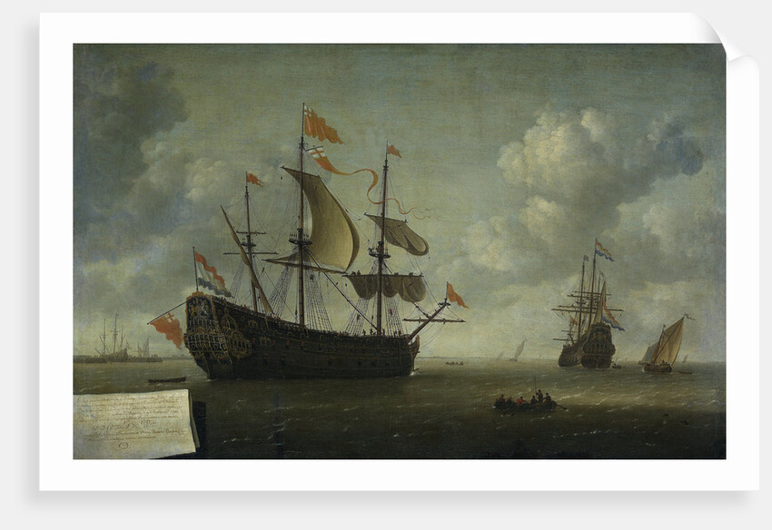 The Taking of the English Flagship The Royal Charles during the Expedition to Chatham, June 1667 (Raid on the Medway Kent UK) by Jeronymus van Diest II