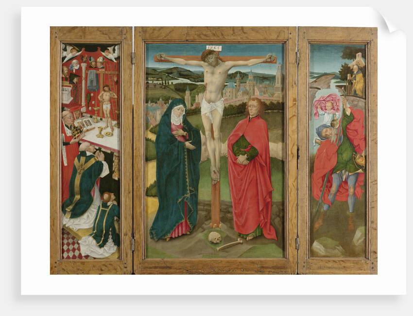 Triptych with the Crucifixion by Anonymous