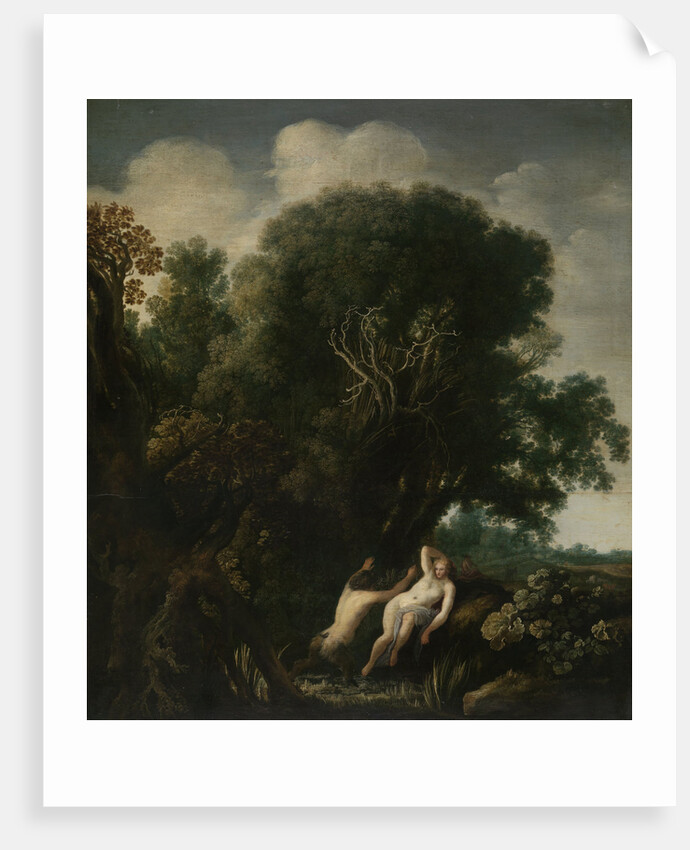 A Bathing Nymph Taken by Surprise by a Satyr by Moses van Uyttenbroeck