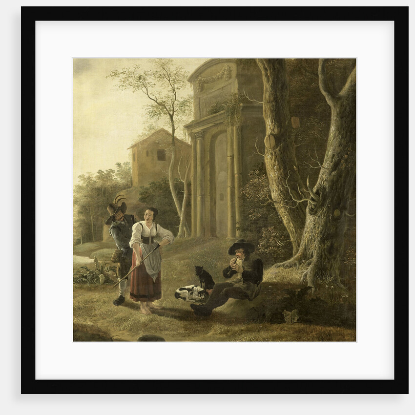 The Piper (Shepherd Scene with Shawm Player by Jan Baptist Wolfaerts
