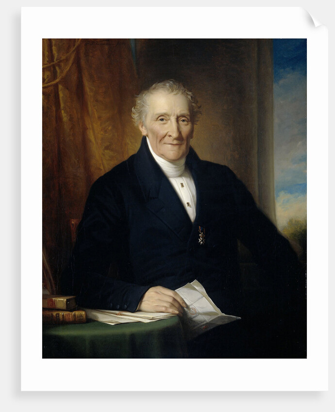 Portrait of Rodolphe le Chevalier, Merchant in Amsterdam and one of three Founders of the Holland Iron Railroad Company by Jan Adam Kruseman