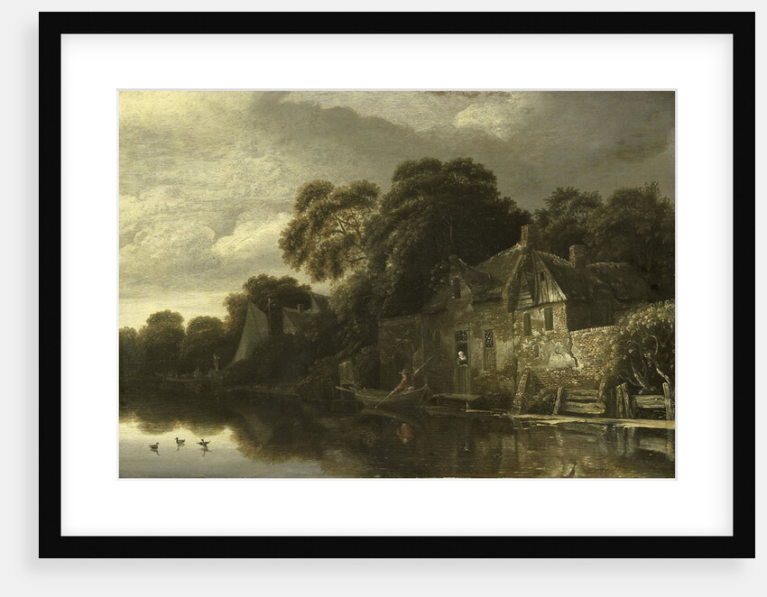 Old Cottage on the Water by Michiel van Vries