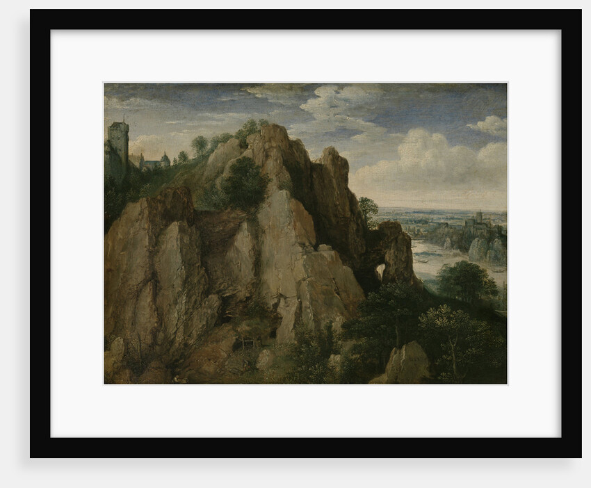 Mountainous landscape by Lucas van Valckenborch