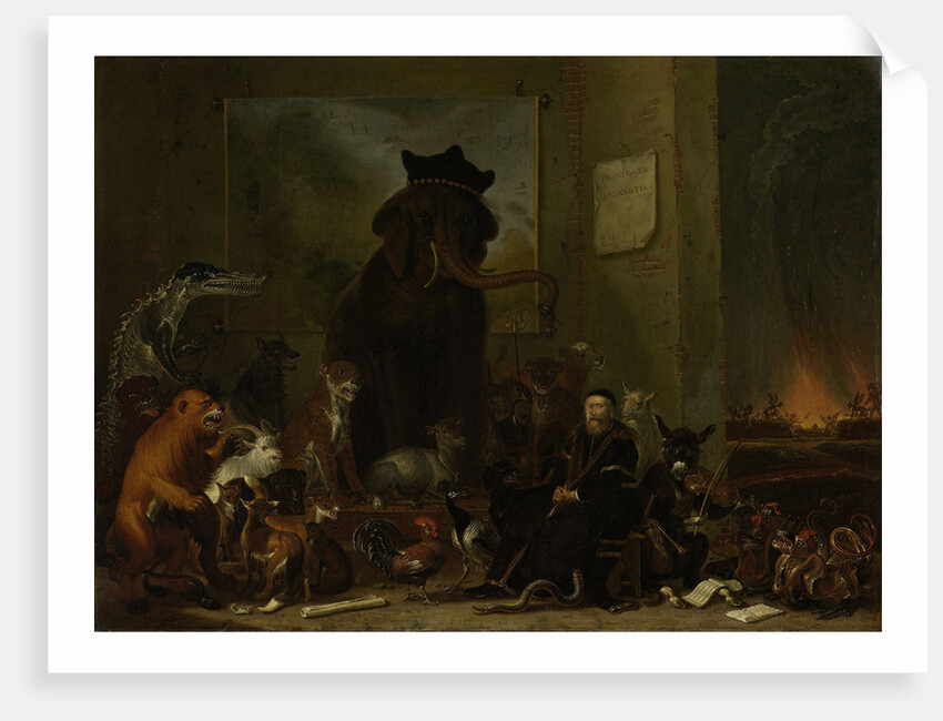 Satire on the trial of Johan van Oldenbarneveldt by Cornelis Saftleven