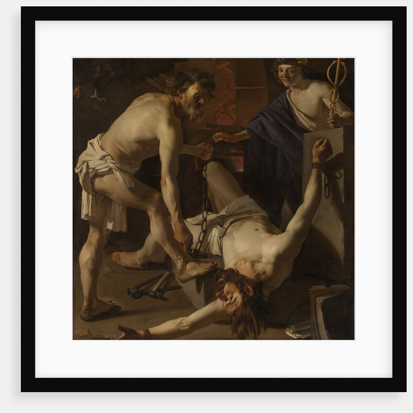 Prometheus Being Chained by Vulcan by Dirck van Baburen
