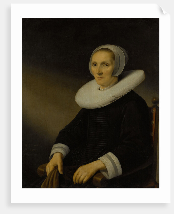 Portrait of a woman, probably Jacobmina de Grebber by Anthonie Palamedesz.