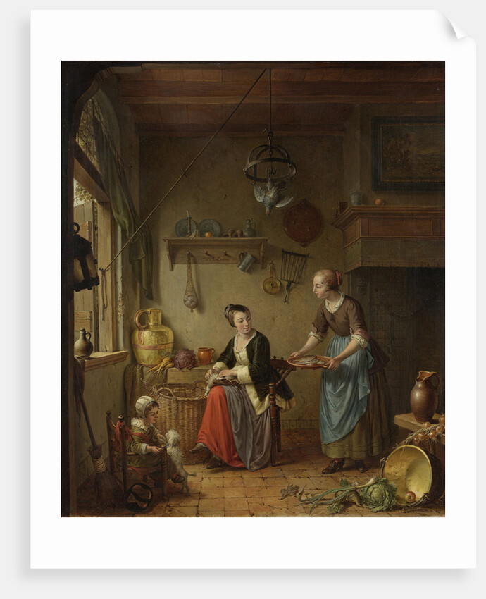Kitchen Scene by Willem Joseph Laquy