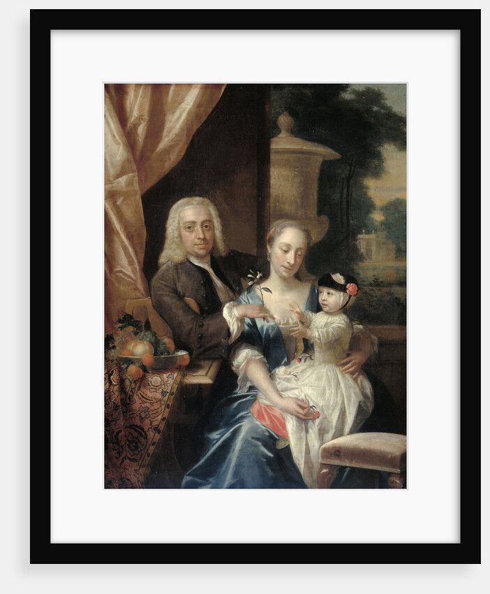 Family Portrait of Isaac Parker, his Wife Justina Johanna Ramskrammer and their young Son Willem Alexander by Philip van Dijk