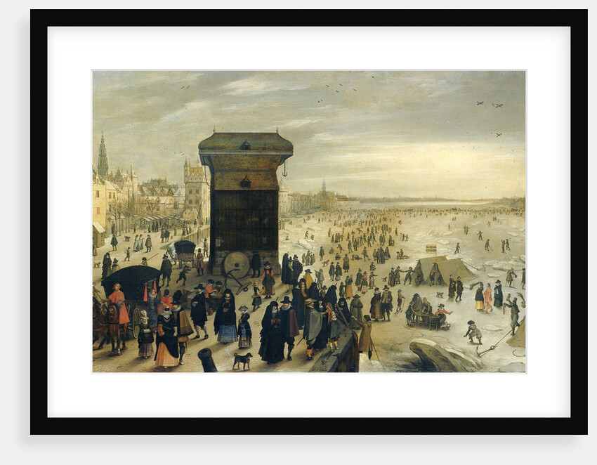 The Kranenhoofd on the Scheldt, Antwerp, Belgium (Winter Pastime on the Scheldt in Antwerp) by Sebastiaan Vrancx