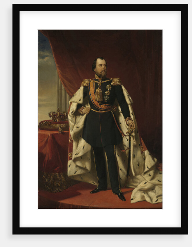 Portrait of William III, King of the Netherlands by Nicolaas Pieneman