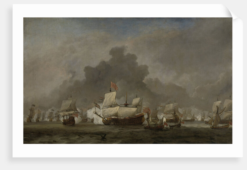 Naval Battle between Michiel Adriaensz de Ruyter and the Duke of York on the Royal Prince during the Battle of Solebay, 7 June 1672 by Willem van de Velde II