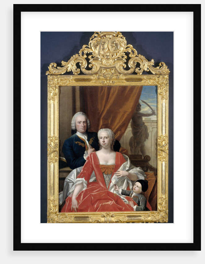 Family Portrait of Berend van Iddekinge with his Wife Johanna Maria Stichterman and their young Son Jan Albert (born 1744) by Philip van Dijk