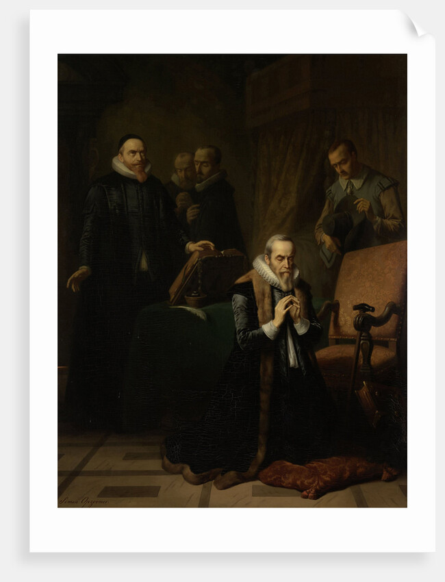 The last prayer of Johan van Oldenbarneveldt by Simon Opzoomer