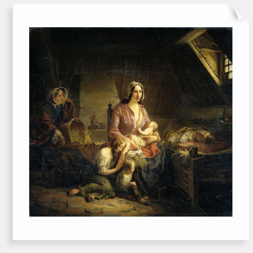 A Rich Lady Visits a Poor Family by Gerardus Terlaak