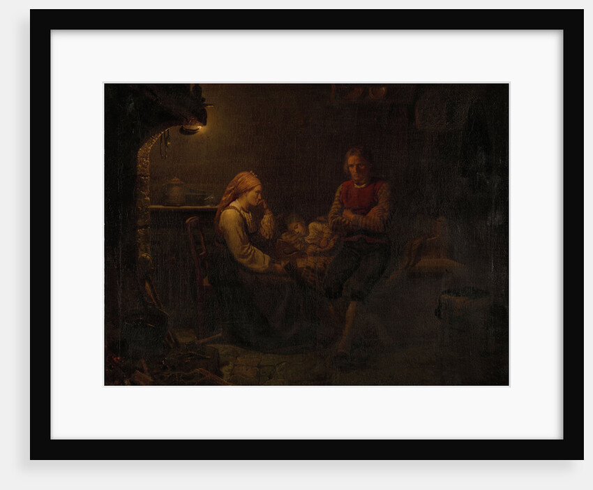 The ill child by Adolph Tidemand