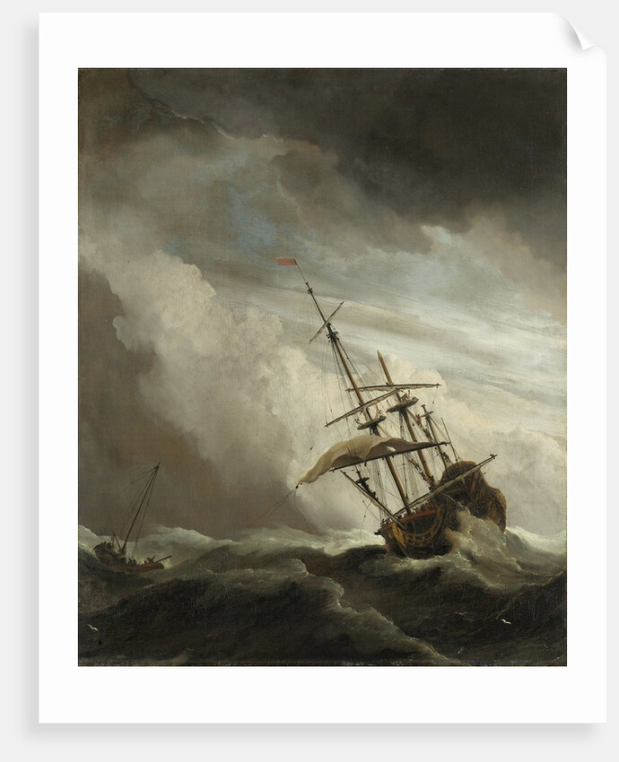 A Ship on the High Seas Caught by a Squall, Known as ‘The Gust’ by Willem van de Velde II