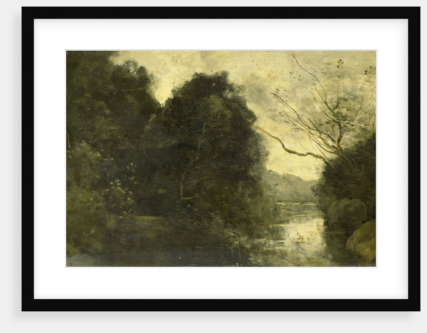 Forest pond by Camille Corot