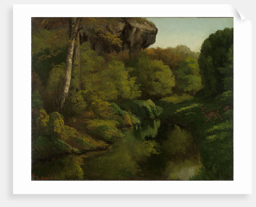 View of the Forest of Fontainebleau France by Gustave Courbet