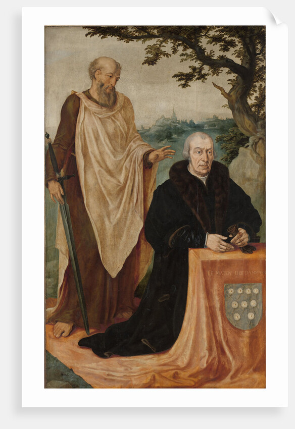 Portrait of the Donor Matelief Dammasz. with Saint Paul by Maarten van Heemskerck