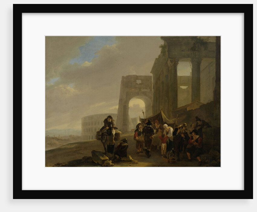 Roman Folk Life with a View of the Colosseum by Jan Both