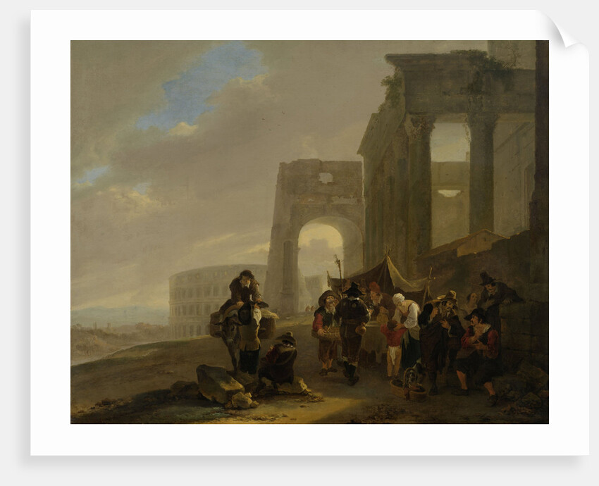 Roman Folk Life with a View of the Colosseum by Jan Both