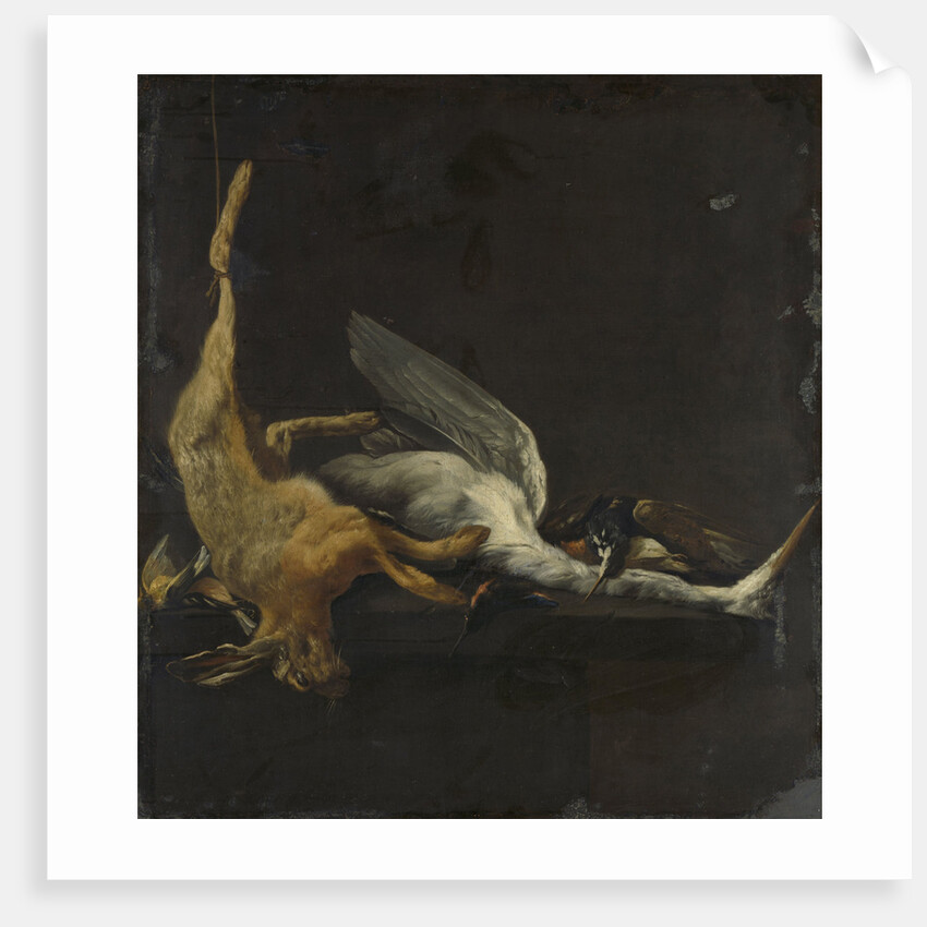 Still Life with Hare, Heron and other Birds by Elias Vonck