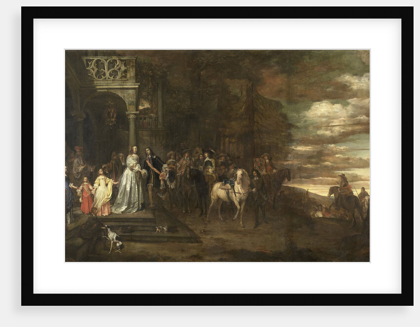 Cavalry Captain Hendrik de Sandra's Taking Leave from his Wife and Children by Pieter van Anraedt
