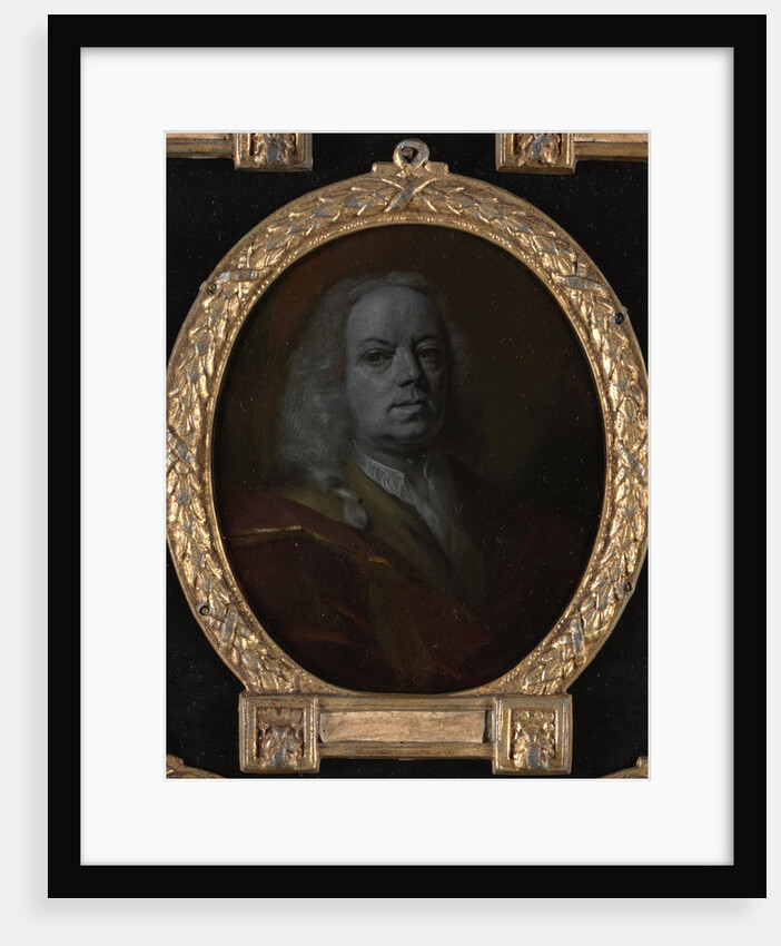 Portrait of Frans Greenwood, Miniaturist, Glass Engraver and Poet in Dordrecht by Aert Schouman