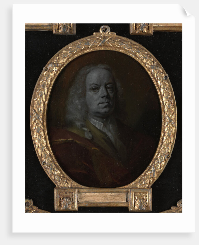 Portrait of Frans Greenwood, Miniaturist, Glass Engraver and Poet in Dordrecht by Aert Schouman