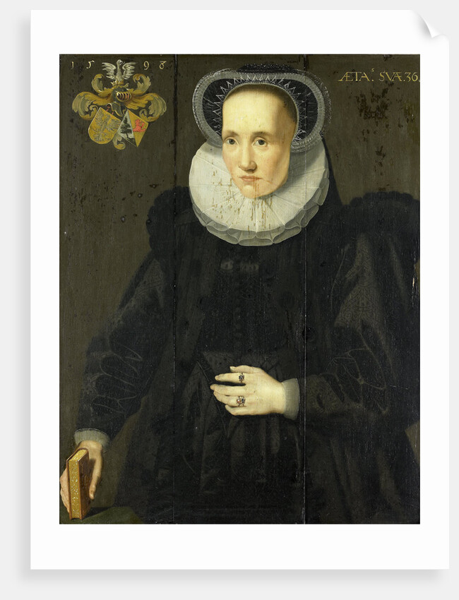 Portrait of Cunera van Martena, Wife of Rudolph van Buynou by Adriaen van Cronenburg