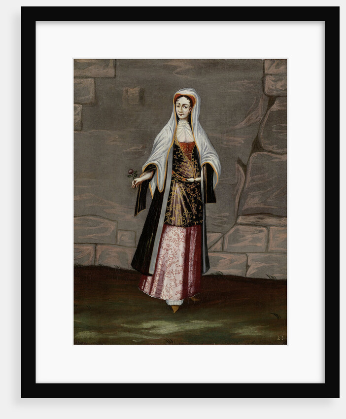 Woman from the Island of Mykonos Greece by Workshop of Jean Baptiste Vanmour