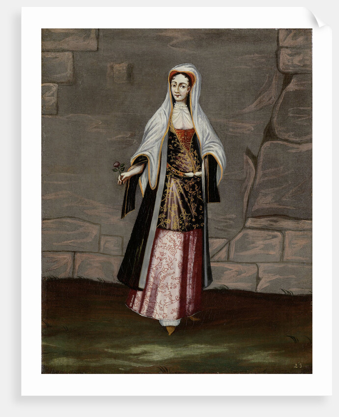 Woman from the Island of Mykonos Greece by Workshop of Jean Baptiste Vanmour