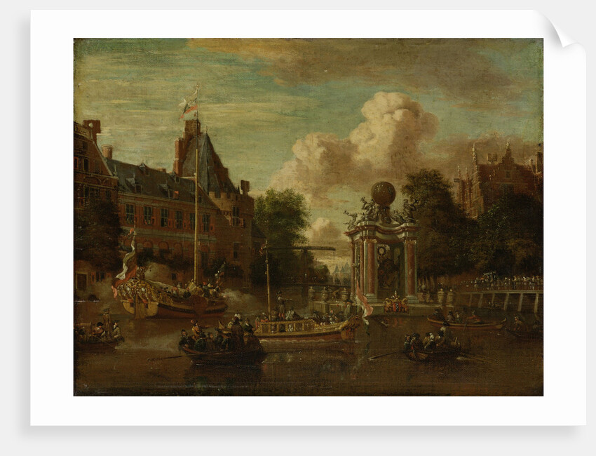 The arrival of the Russian embassy in Amsterdam, 29 August 1697, The Netherlands by Abraham Storck