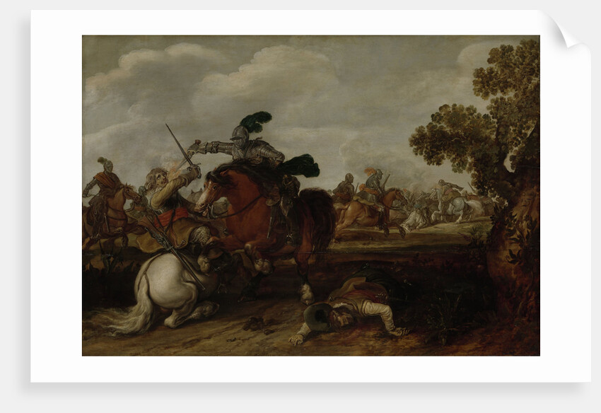 A Cavalry Charge by Jan Martszen de Jonge