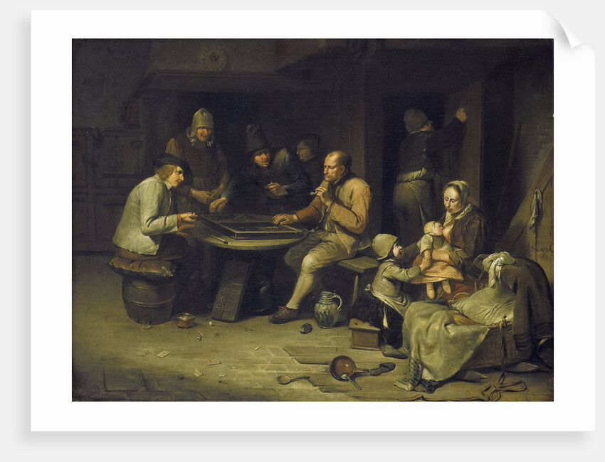 Inn with Trictrac Players by Egbert van Heemskerck I