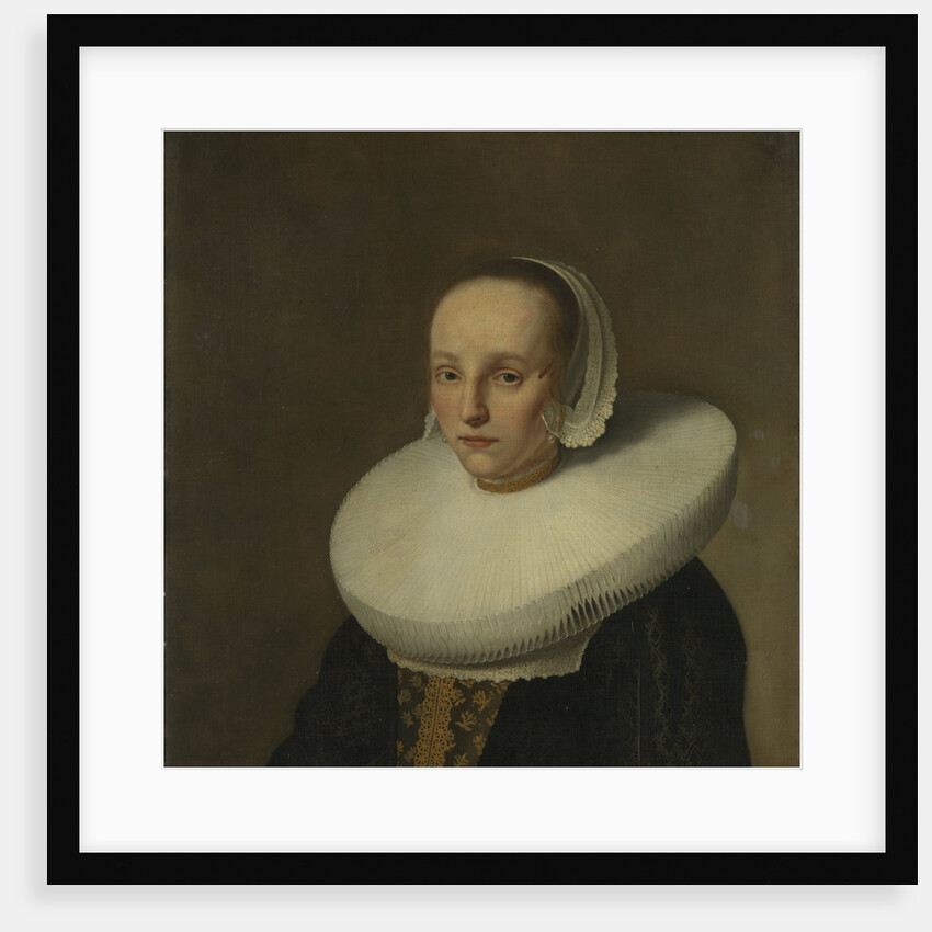 Portrait of Anna van der Does, Wife of Jan de Hooghe by Paulus Hennekyn