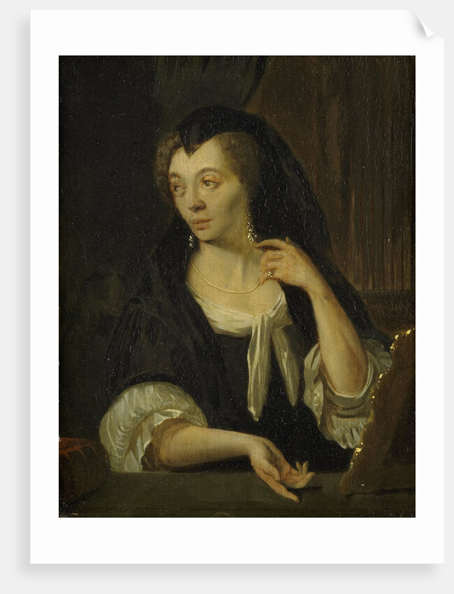 Portrait of Anna de Hooghe, the Artist's fourth Wife by Ludolf Bakhuysen