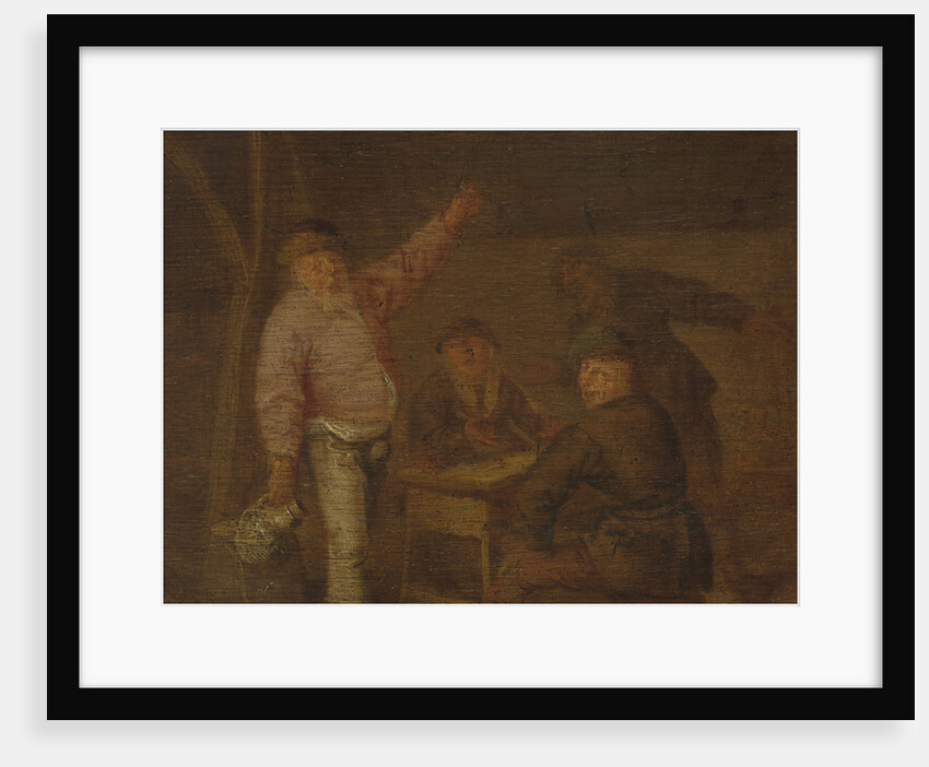 Peasants Drinking in a Barn by Pieter Hermansz. Verelst