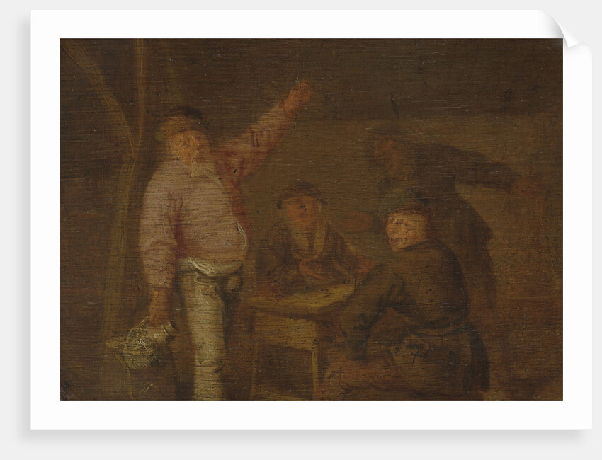 Peasants Drinking in a Barn by Pieter Hermansz. Verelst