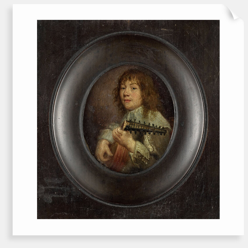 Portrait of a lute player by Anonymous
