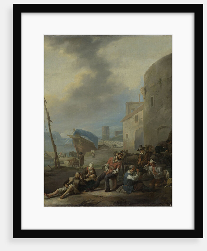 Italian Harbor, Italy by Johannes Lingelbach