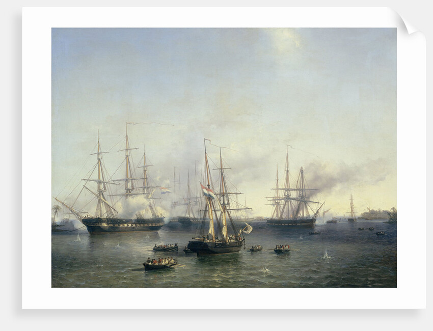 Conquest of Palembang, Sumatra in Indonesia, by Lieutenant-General Baron de Kock, June 24, 1821 by Louis Meijer