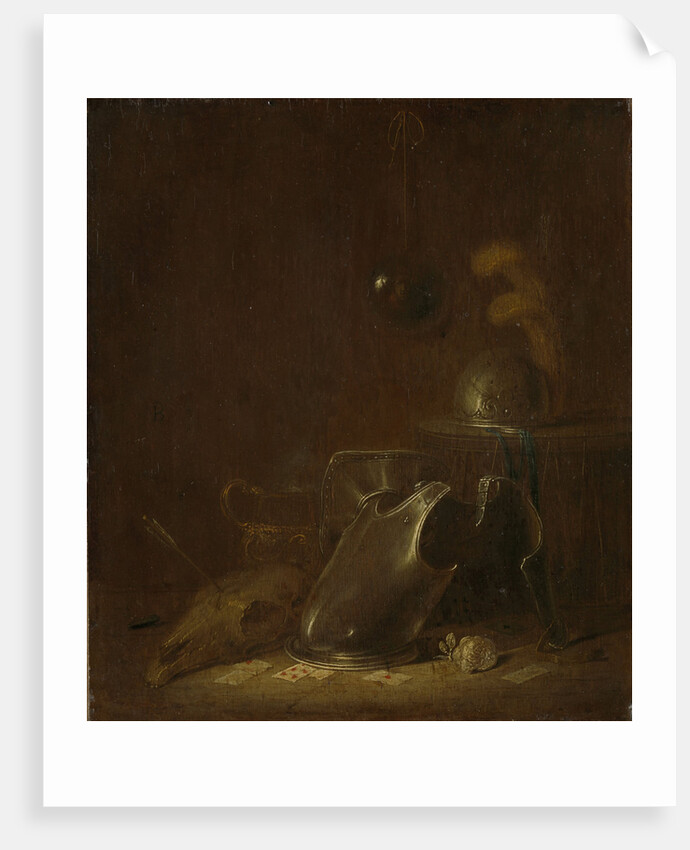 Still life with implements of war by Jan Jansz. Buesem