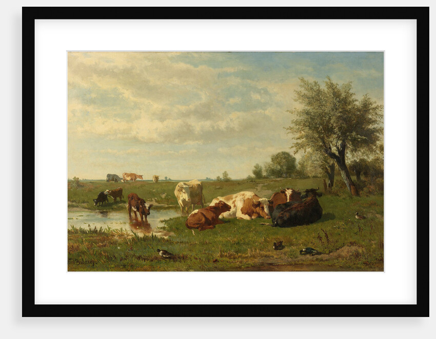 Cows in a Meadow by Gerard Bilders