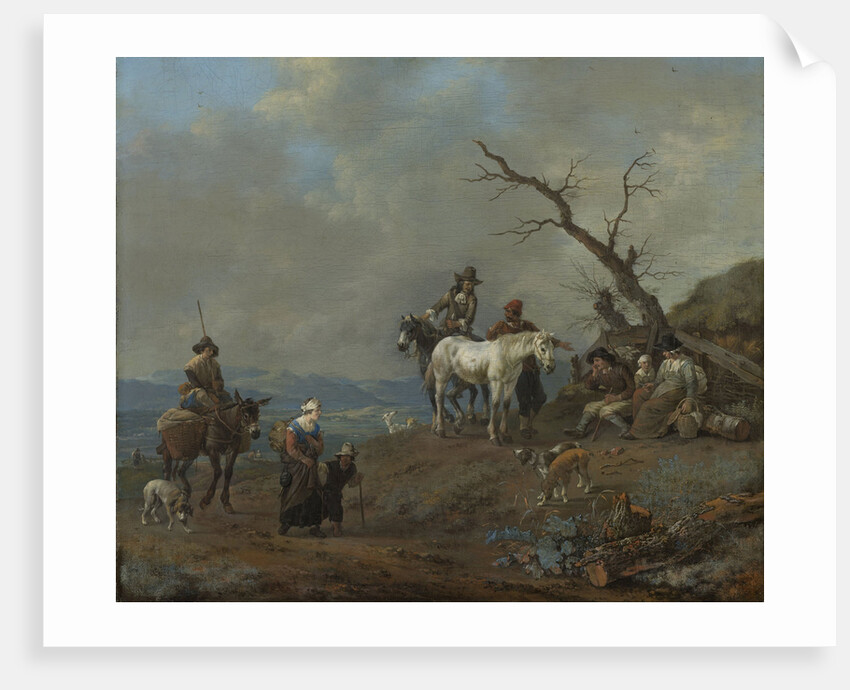 Country Road with Hunters and Peasants by Johannes Lingelbach