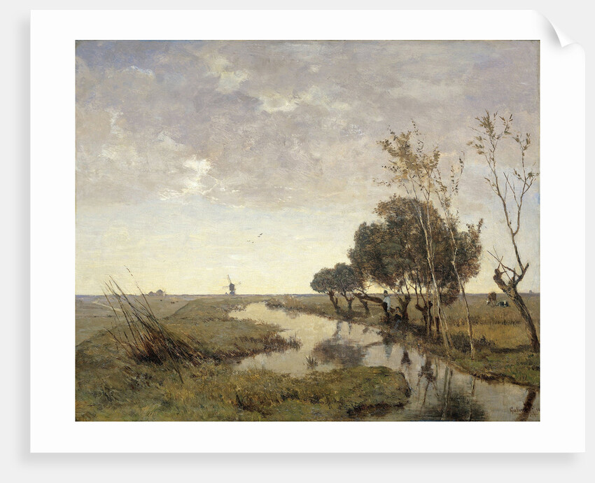 A wetering at Abcoude, The Netherlands by Paul Joseph Constantin Gabriël