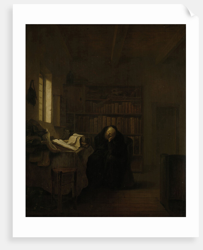 A Scholar in his Study (The Old Savant) by Salomon Koninck