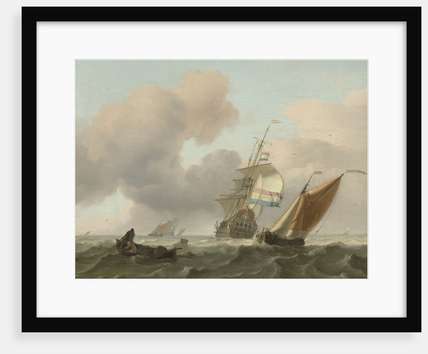 Rough Sea with Ships by Ludolf Bakhuysen